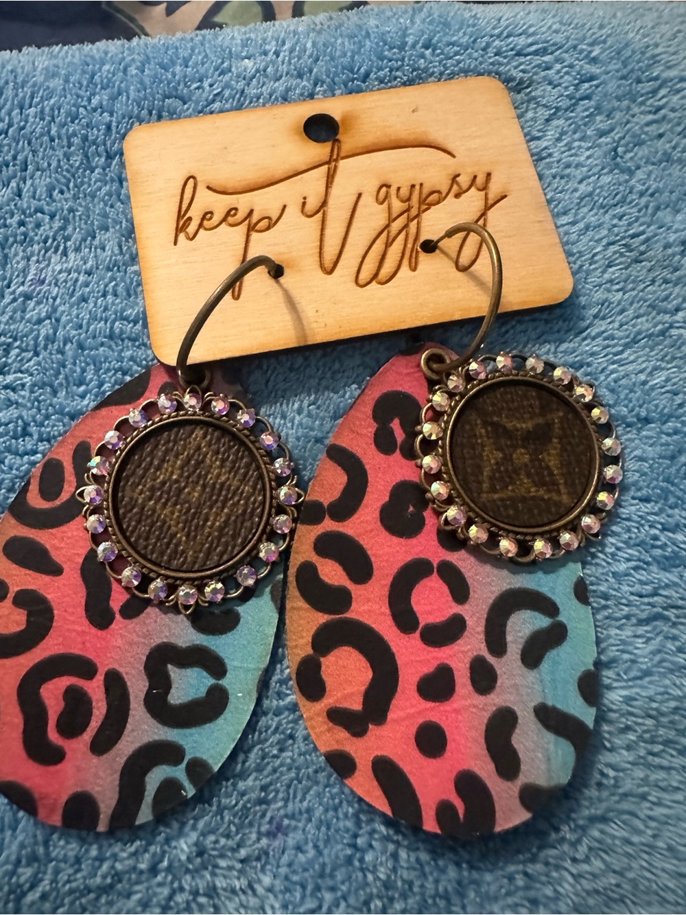Keep It Gypsy Upcycled Earrings - Brown and Gold Tones